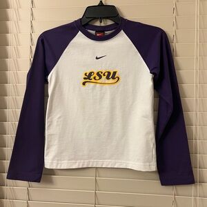 Nike LSU Tigers Youth Girl’s Medium Long Sleeve Shirt Louisiana State University